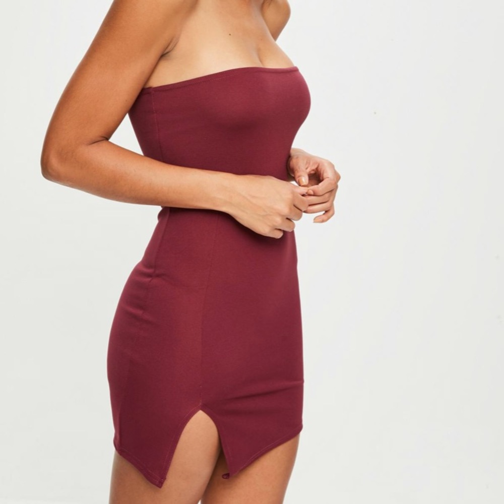 Burgundy wine colored mini dress